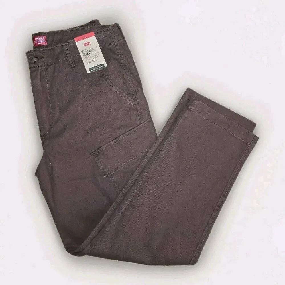 Levi’s XX Cargo Taper Pants Men's 32x30 Delicioso Brown Stretch Poplin Chino NEW - Picture 1 of 11